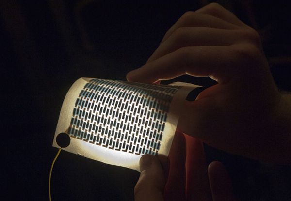 Solar cells printed on a sheet of paper
