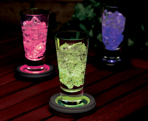 Solar drinks coasters