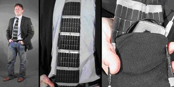 Solar-powered necktie