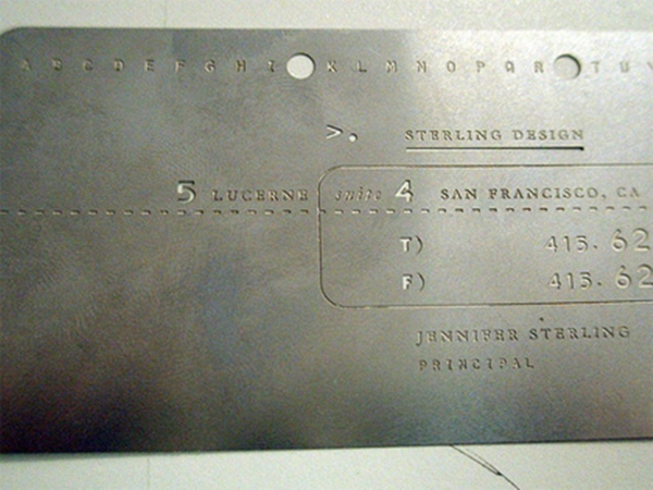Steel business card