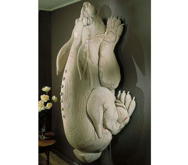The wall Rabbit - Creative cardboard sculptures