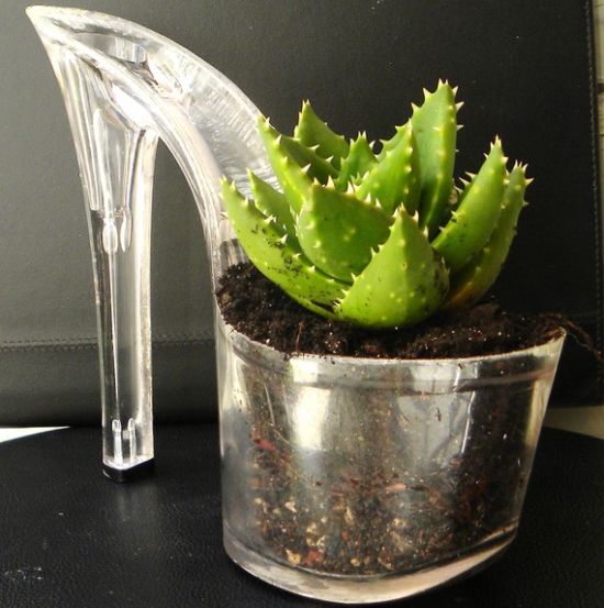 upcycled stiletto planters 1