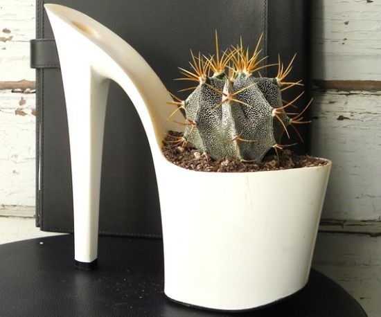 upcycled stiletto planters 2