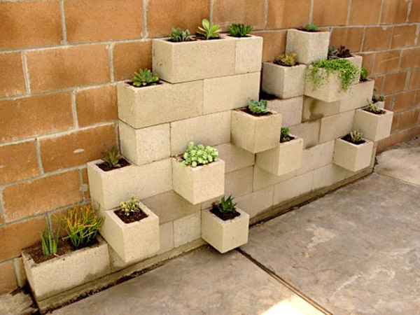 Used bricks or concrete blocks
