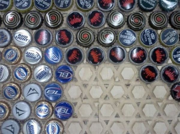 van goghs starry night made from 8000 bottle caps 