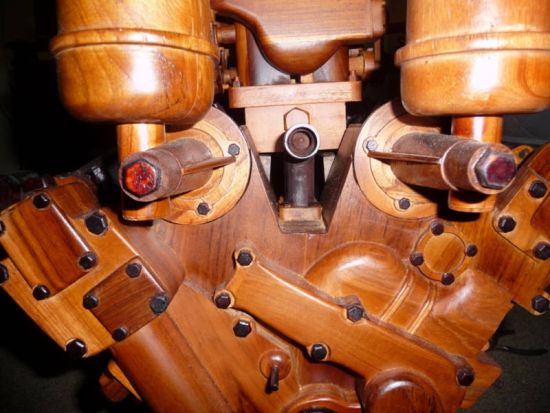 wooden ferrari v12 engine replica 5