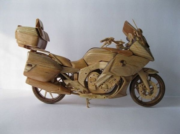 Wooden Miniature motorcycle