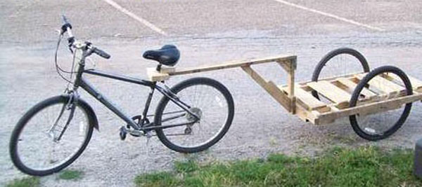 Wooden Pallet Bicycle Trailer