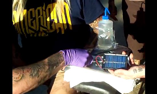 worlds first solar powered tattoo