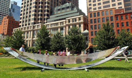 worlds largest hammock created from recycled plast