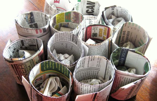 diy-newspaper-pots