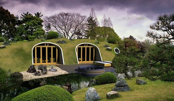 Earth sheltered house