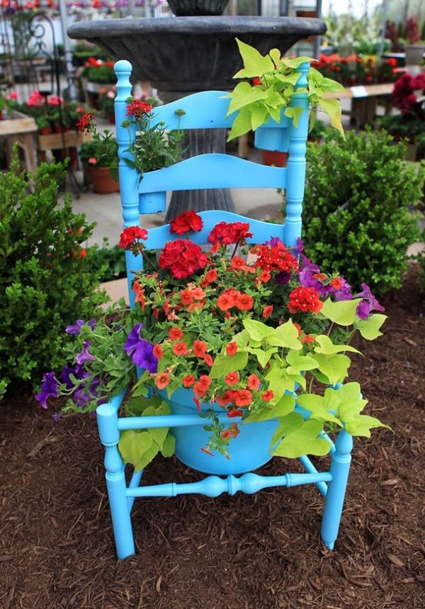 Old chairs in garden