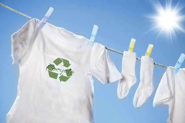 Clothes drying on clothesline