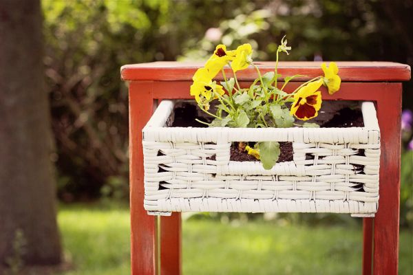 old furniture planter