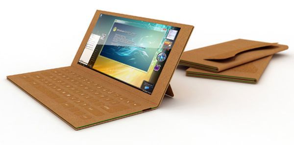 The recyclable paper laptop