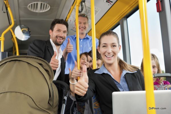 Passengers in a bus