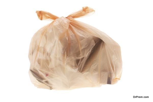 Bag of Garbage on White Background