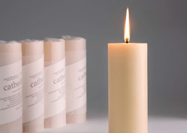 Light beeswax candles
