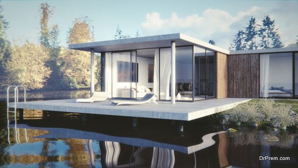 Haus am See - 3D render - Lakeside residence