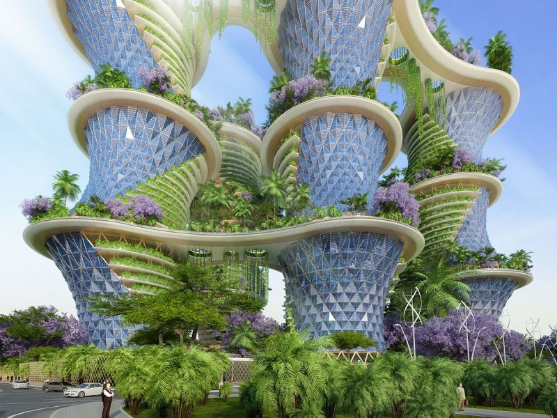 green architecture concept