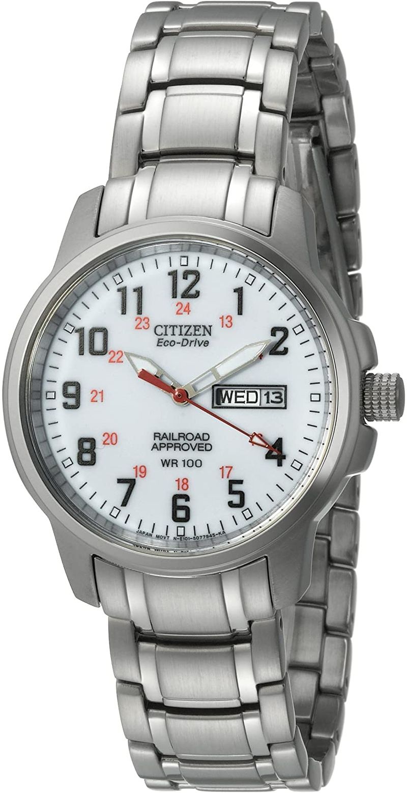 Citizen Men’s BM8180-54A Eco-Drive Railroad Watch in Stainless Steel