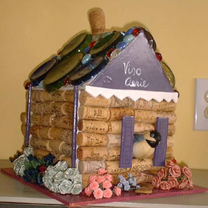 Birdhouse Out of Old Wine Corks by Arlene Wright-Correll