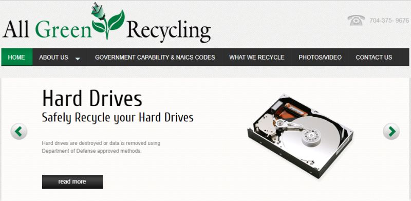 All Green Recycling Inc., North Carolina
