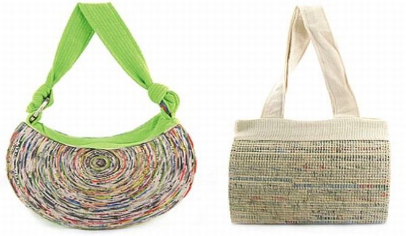 Eco-hip recycled newspaper bag