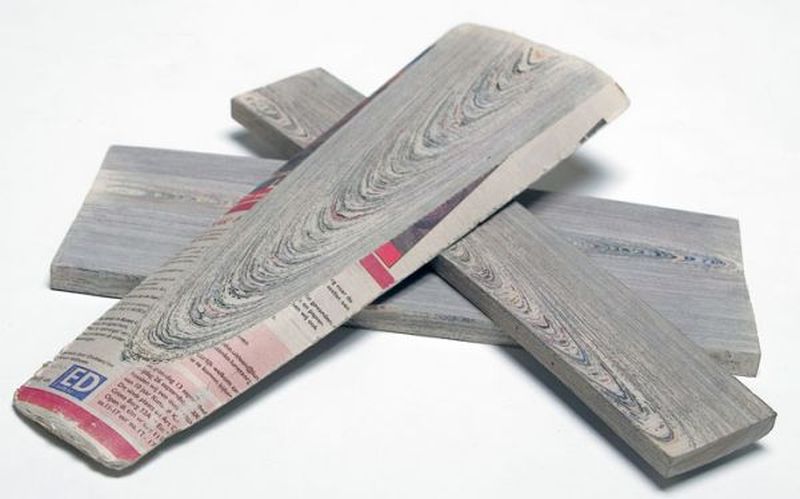 Newspaper wood by Dutch designer