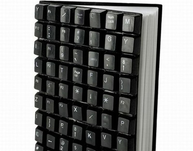Recycled keyboard notebook