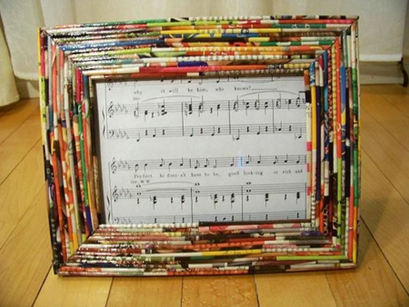 Recycled paper picture frames