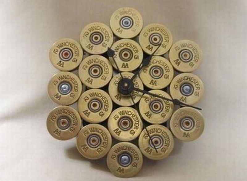 Shotgun shells clock