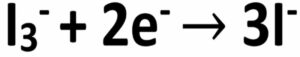 reduction of the tri-iodide ion