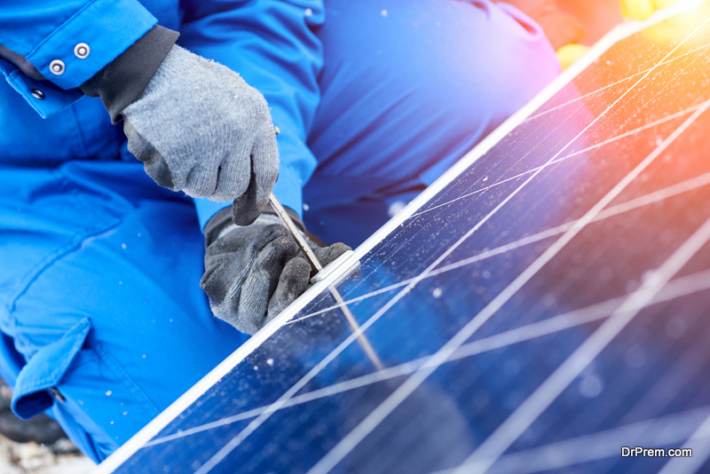 installation of solar panel